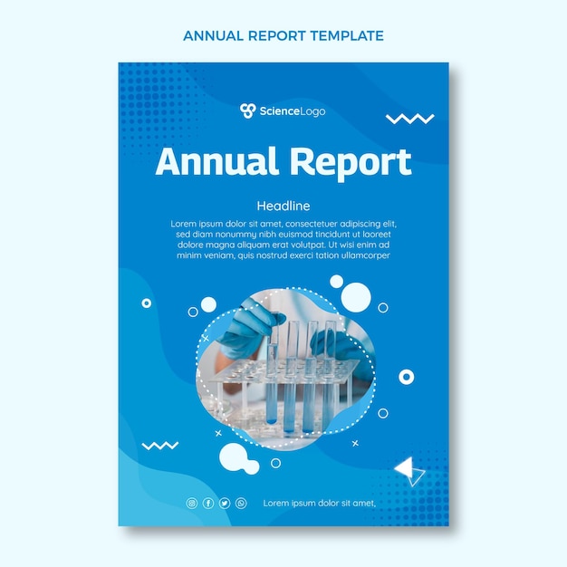 Flat Design Science Annual Report – Free Download