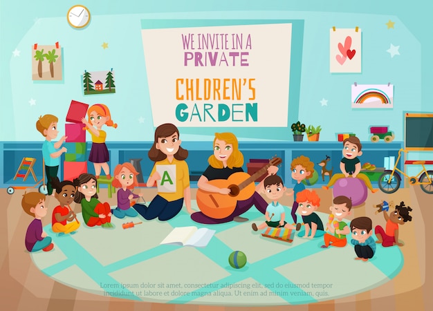 Kindergarten Illustration – Free Download, Download Free Stock Photo