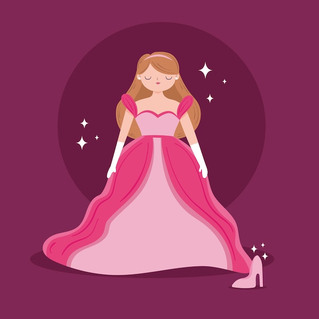 Hand Drawn Illustration of Princess – Free Download