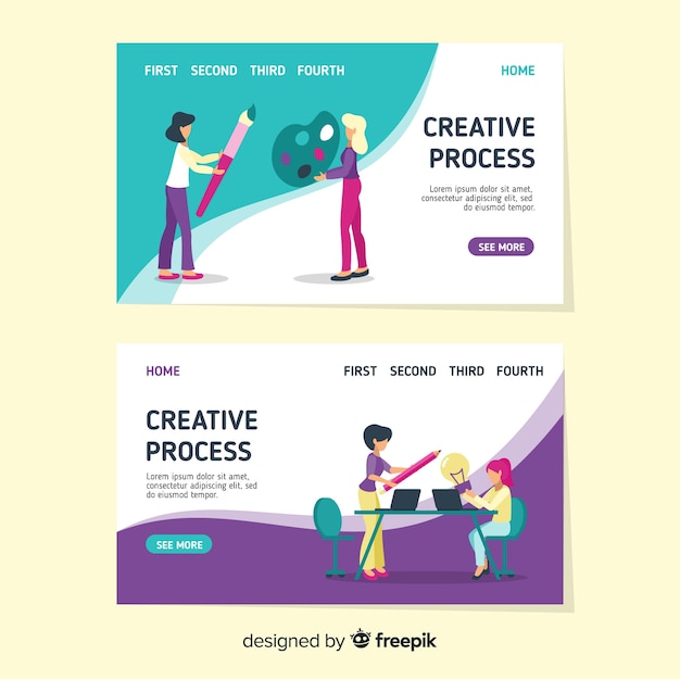 Creative Process Landing Page – Free Stock Photo for Download