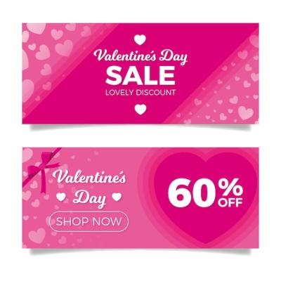 Valentine’s Day Sale Banners – Free Download