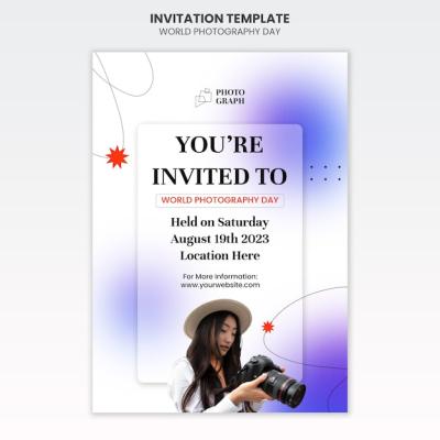 World Photography Day Invitation Template – Free Download