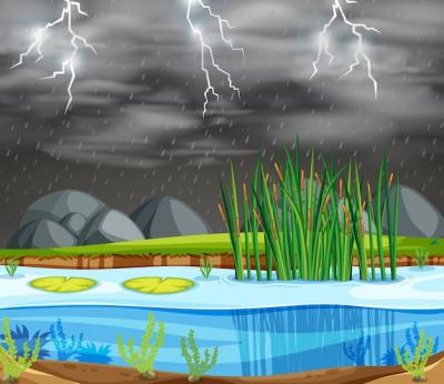 A Thunderstorm Lake Scene – Free Stock Photo for Download