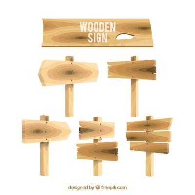 Wooden Signs Vector Templates for Free Download