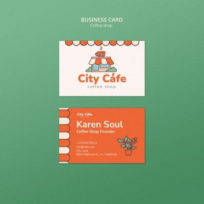 Coffee Shop Business Card Template – Free Download