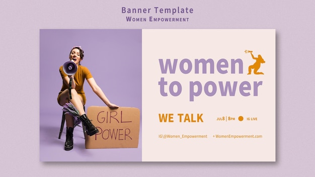 Women Empowerment Horizontal Banner – Free to Download