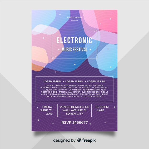 Colorful Music Festival Poster Template – Free Download