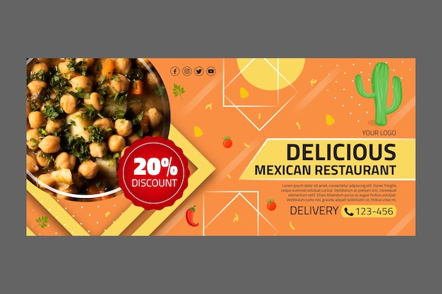 Mexican Food Template Banner for Vibrant Designs – Free Download