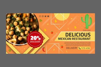 Mexican Food Template Banner for Vibrant Designs – Free Download