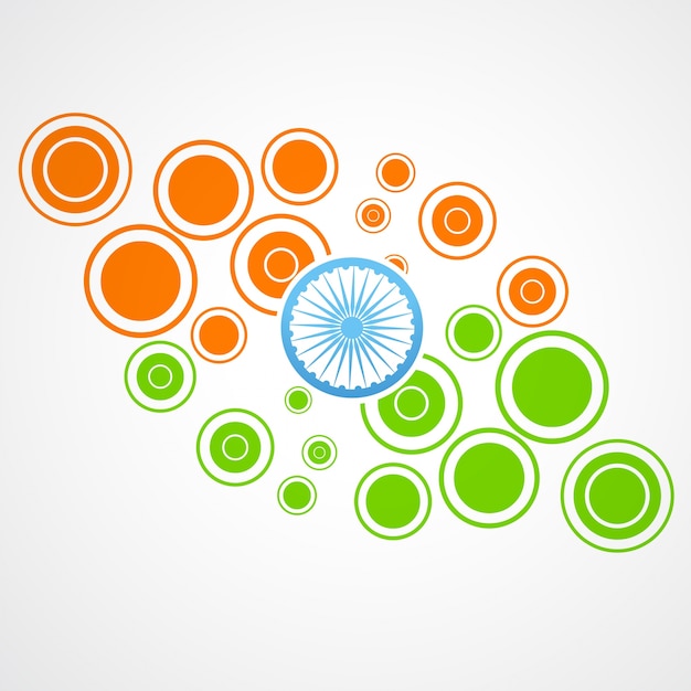 Indian Flag Design Made of Circles – Free Stock Photo Download