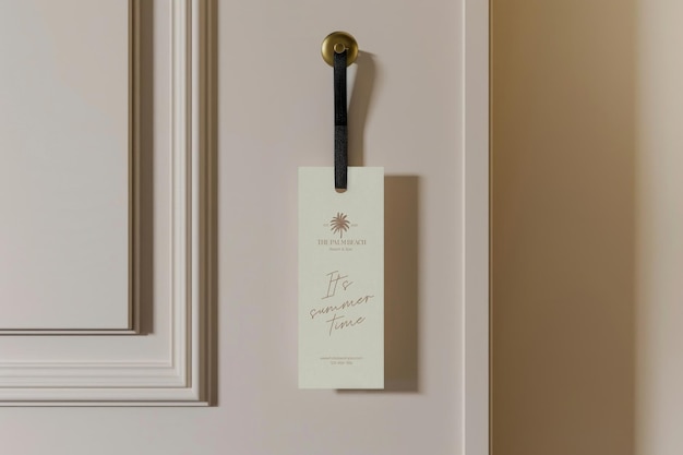 Hotel Door Hanger Mockup PSD – Free Download