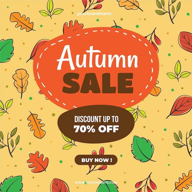 Hand Drawn Autumn Sale Special Offer – Free Stock Photo, Download for Free