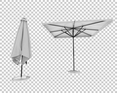 Beach Umbrella 3D Rendering Illustration on Transparent Background – Free to Download