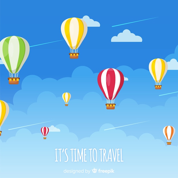 Travel Background Vector Template – Free Download