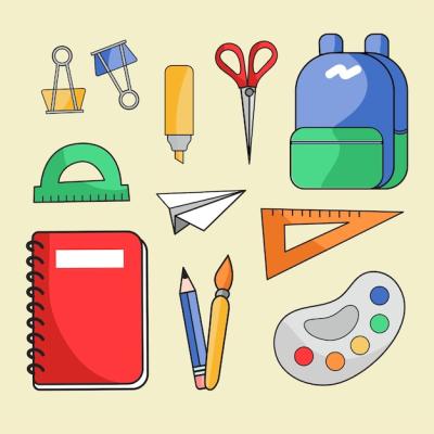 Hand Drawn Elements Collection for Back to School – Free Download