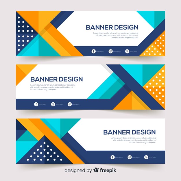 Abstract Geometric Banners – Free Download