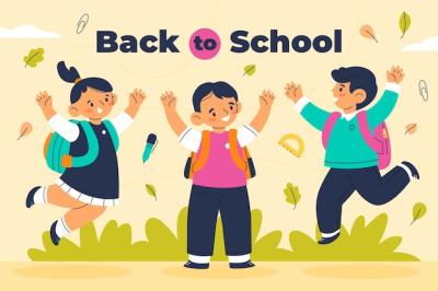 Flat Background Designs for Back to School Season – Free Download