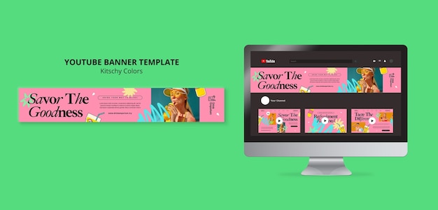 Kitschy Colors Template Design – Free Download, Free Stock Photo