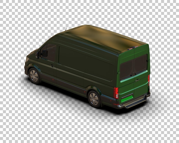 Cargo Van Isolated on Background – 3D Rendering Illustration for Free Download