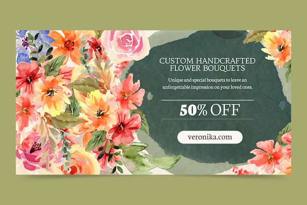 Florist Concept Sale Banner Template – Free Download