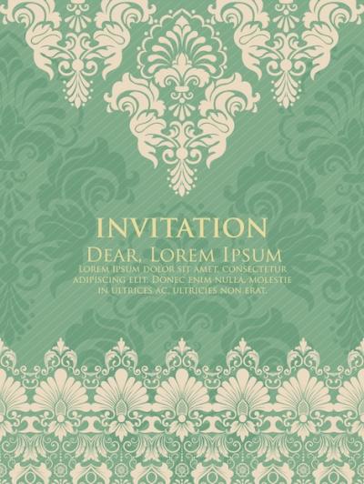 Vintage Background Artwork for Wedding Invitations and Announcement Cards – Free Download