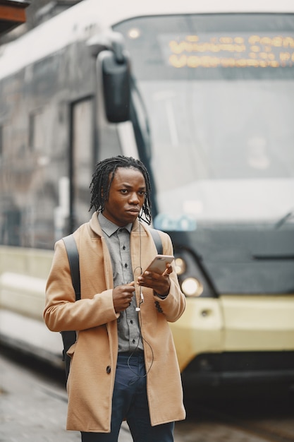 Handsome Afro American Man in an Autumn City – Free Stock Photo for Download