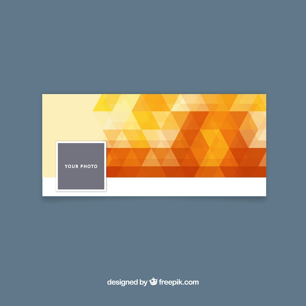 Orange Toned Facebook Cover Vector Template – Free Download