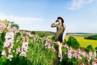 Woman Walking on Field – Free Stock Photo, Download Free