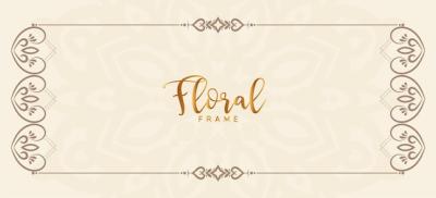 Beautiful Decorative Floral Frame – Stylish Retro Banner Design Vector – Free Download