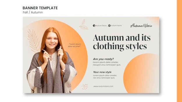 Autumn Banner Template Design – Free Download