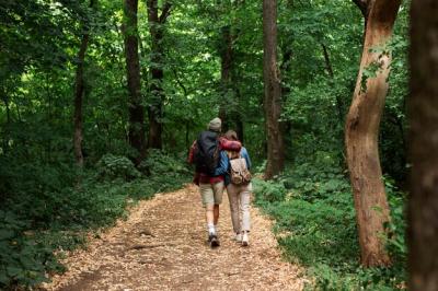 Happy and Romantic Couple Traveling Together in Nature – Free Stock Photo, Download Free