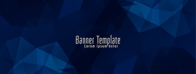 Abstract Geometric Polygon Design Banner – Free Download