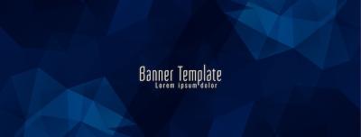 Abstract Geometric Polygon Design Banner – Free Download