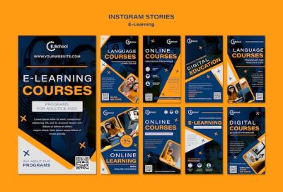 E-learning Courses Instagram Stories – Free Download