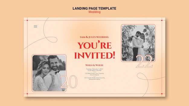 Wedding Landing Page Template – Free Download