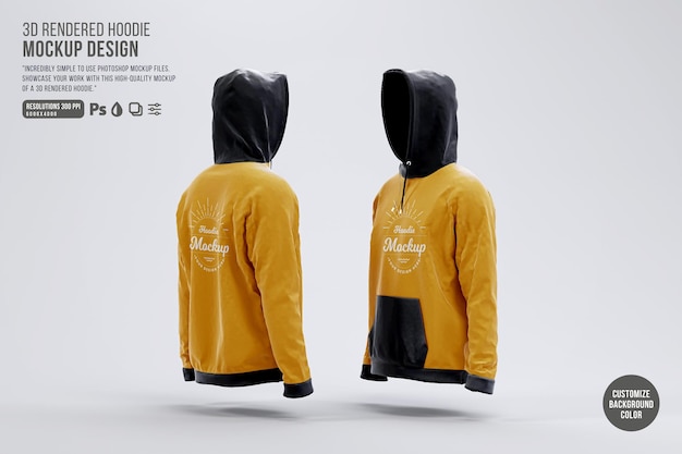 3D Rendered Hoodie Mockup Template – Download Free Stock Photo