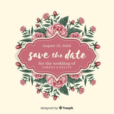 Watercolor Save the Date – Download Free Stock Photo