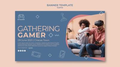 Gaming Concept Banner Template – Download Free Stock Photo