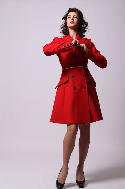 Beautiful Young Woman in Red Coat – Free Stock Photo, Download Free