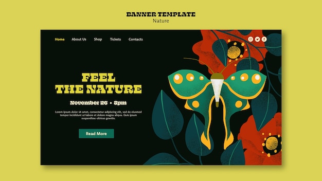 Nature Landing Page Template – Free Download