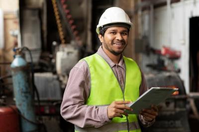 Smiley Man Wearing Helmet – Free Stock Photo for Download