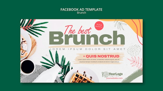 Hand-Drawn Delicious Brunch Facebook Template – Free Download