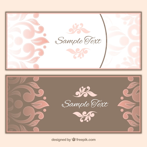 Ornamental Banners – Free Download for Stunning Vector Templates