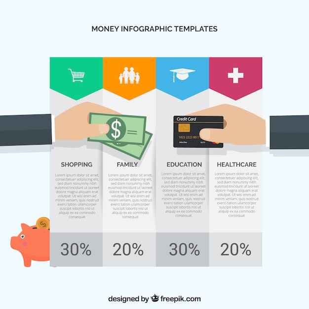 Colorful Money Infographic Template – Free Stock Photo for Download