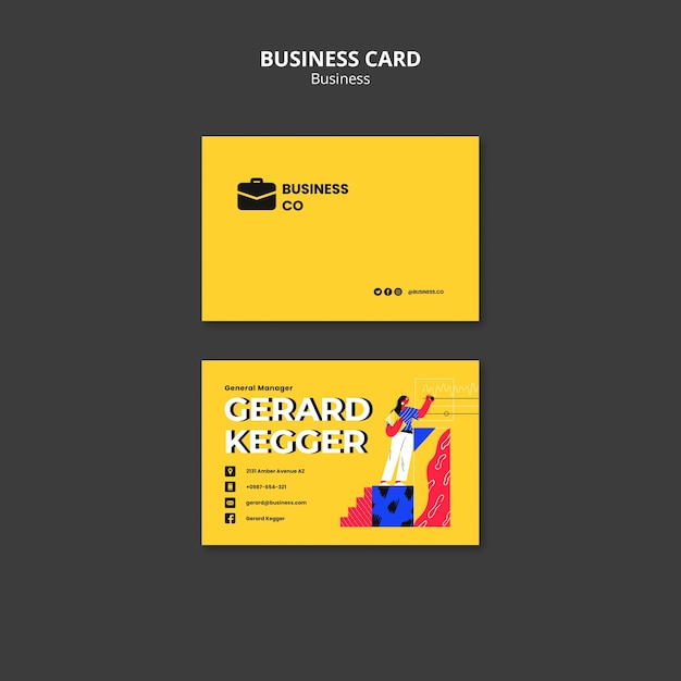 Flat Design Business Template – Download Free Stock Photo