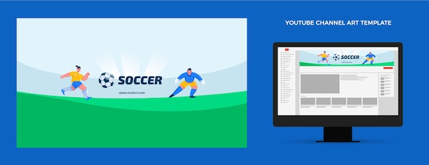 Hand Drawn Soccer YouTube Channel Art – Free Download