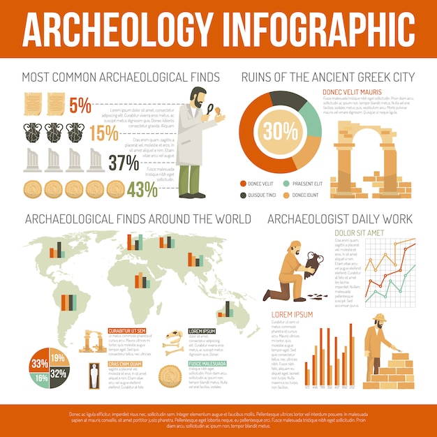 Archeology Infographics Illustration – Free Download