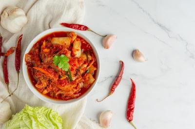 Ready-to-Eat Kimchi in a Bowl – Free Download