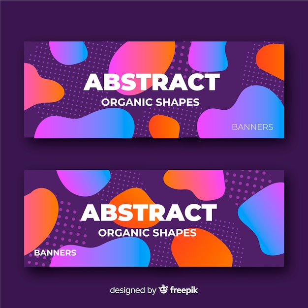 Gradient Liquid Shape Banner Set – Free Download