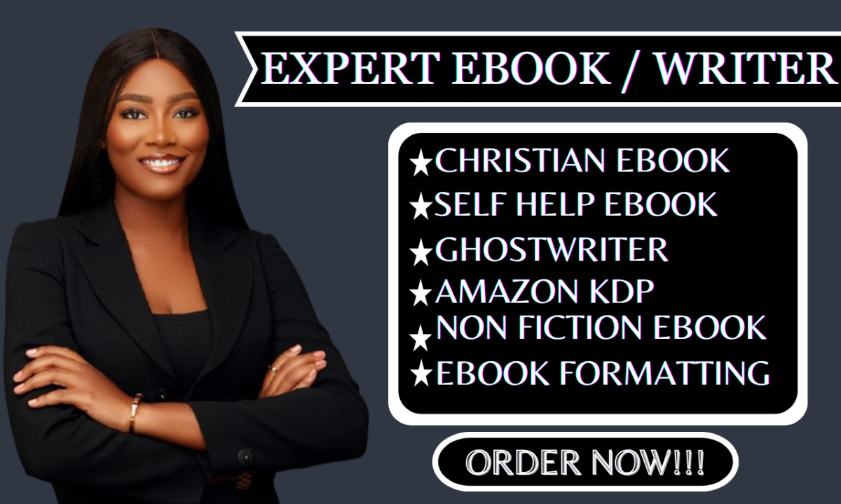 Be Your Christian eBook Romance Ghostwriter for Non-Fiction eBooks